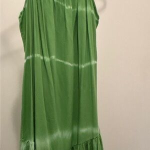 Green Tie-Dye Dress
